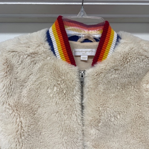 NEW Spiritual Gangster Furry Crop Jacket Rainbow NWOT - Picture 6 of 14